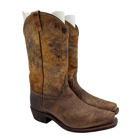 Tony Lama Jaws 7977 Cognac Rolo Leather Boots Men\'s 10D Western Workwear